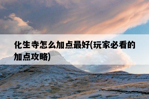 化生寺怎么加點最好，玩家必看的加點攻略-圖1