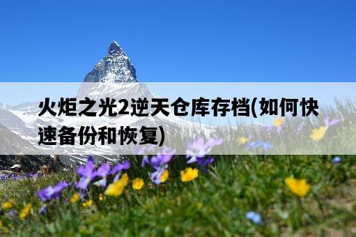 火炬之光2逆天倉庫存檔，如何快速備份和恢復-圖1