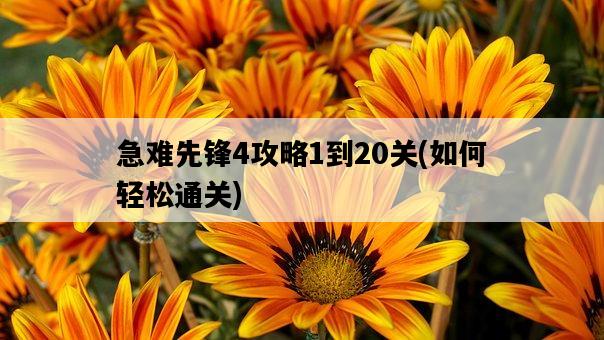 急難先鋒4攻略1到20關，如何輕松通關-圖1