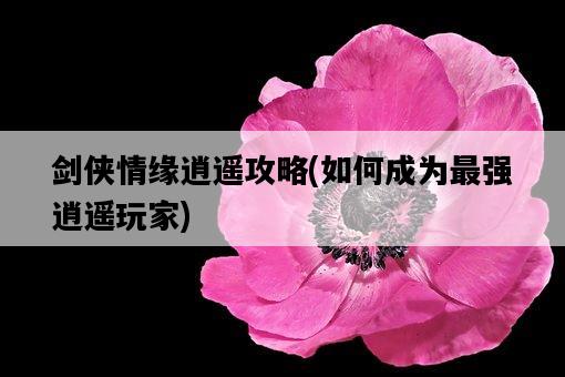劍俠情緣逍遙攻略，如何成為最強逍遙玩家-圖1