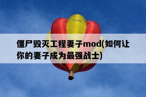 僵尸毀滅工程妻子mod，如何讓你的妻子成為最強戰士-圖1