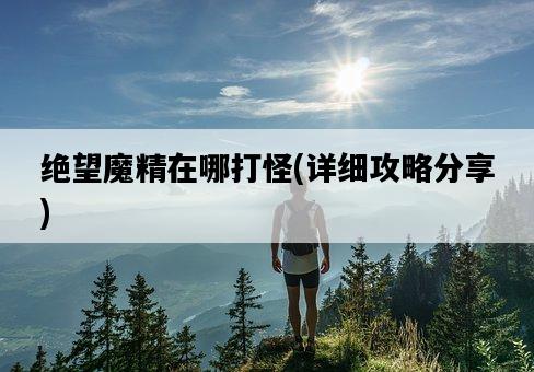 絕望魔精在哪打怪，詳細攻略分享-圖1