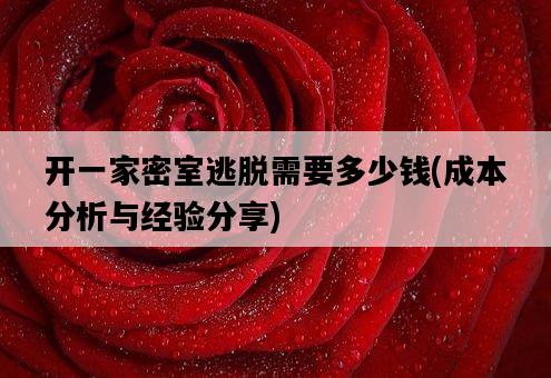 開一家密室逃脫需要多少錢，成本分析與經驗分享-圖1