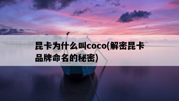 昆卡為什么叫coco，解密昆卡品牌命名的秘密-圖1