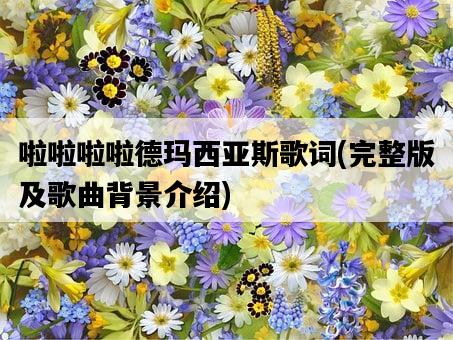 啦啦啦啦德瑪西亞斯歌詞，完整版及歌曲背景介紹-圖1