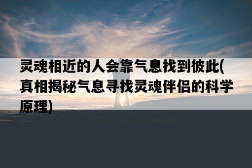 靈魂相近的人會靠氣息找到彼此，真相揭秘氣息尋找靈魂伴侶的科學原理-圖1