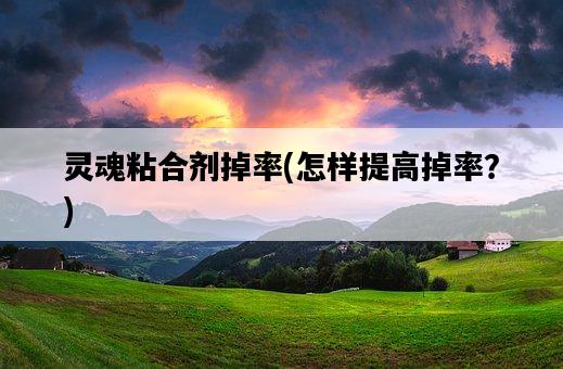 靈魂粘合劑掉率，怎樣提高掉率？-圖1