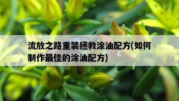 流放之路重裝拯救涂油配方，如何制作最佳的涂油配方-圖1
