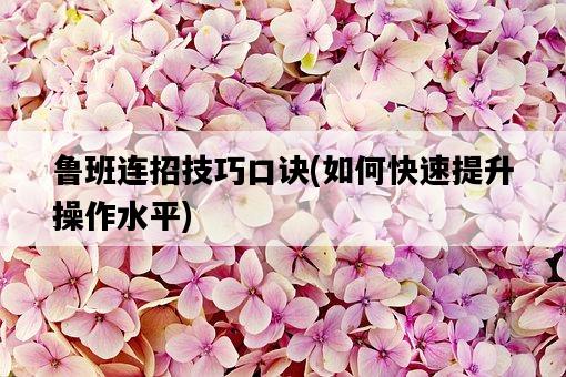 魯班連招技巧口訣，如何快速提升操作水平-圖1