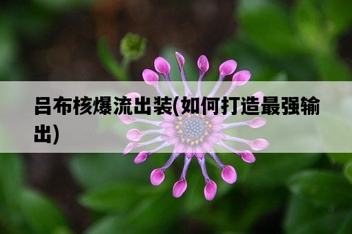 呂布核爆流出裝，如何打造最強輸出-圖1