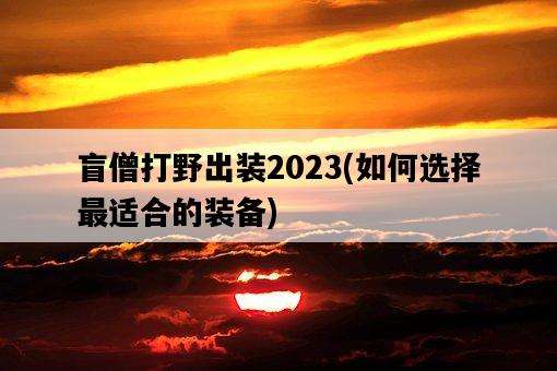 盲僧打野出裝2023，如何選擇最適合的裝備-圖1