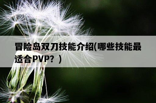 冒險島雙刀技能介紹，哪些技能最適合PVP？-圖1