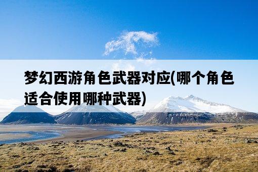 夢幻西游角色武器對應，哪個角色適合使用哪種武器-圖1