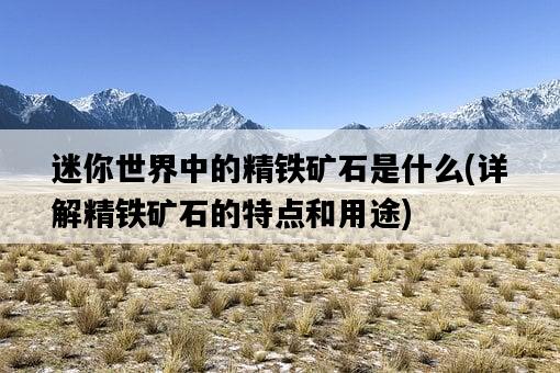 迷你世界中的精鐵礦石是什么，詳解精鐵礦石的特點和用途-圖1