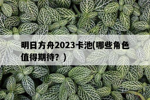 明日方舟2023卡池，哪些角色值得期待？-圖1