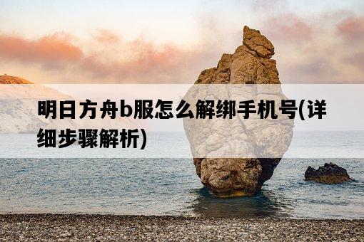 明日方舟b服怎么解綁手機號，詳細步驟解析-圖1