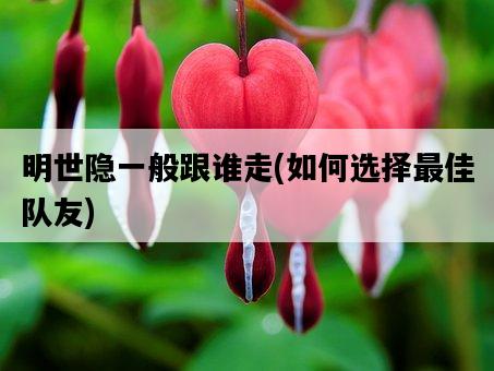 明世隱一般跟誰走，如何選擇最佳隊友-圖1