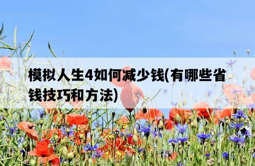 模擬人生4如何減少錢，有哪些省錢技巧和方法-圖1