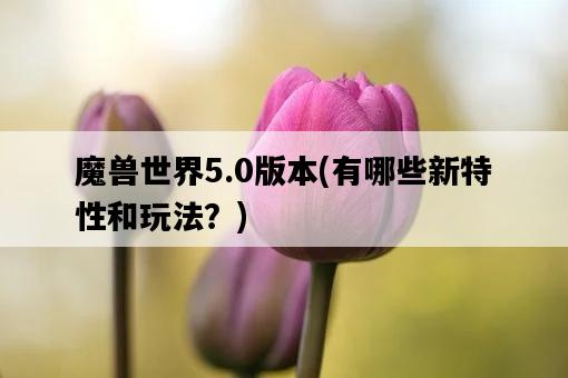 魔獸世界5.0版本，有哪些新特性和玩法？-圖1