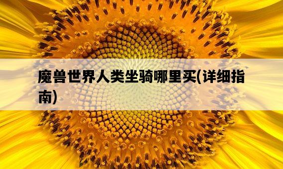 魔獸世界人類坐騎哪里買,詳細指南-圖1 魔獸世界人類坐騎哪里買,詳細指南-圖1