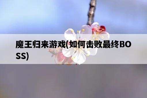 魔王歸來游戲，如何擊敗最終BOSS-圖1