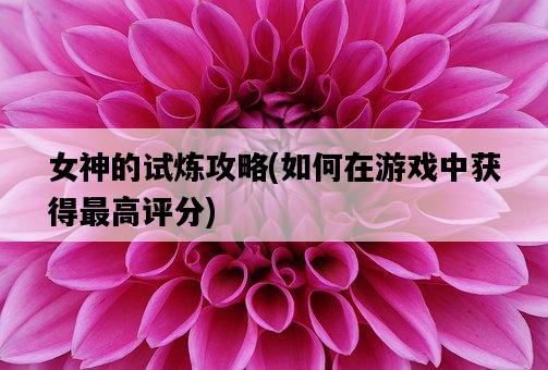 女神的試煉攻略，如何在游戲中獲得最高評分-圖1