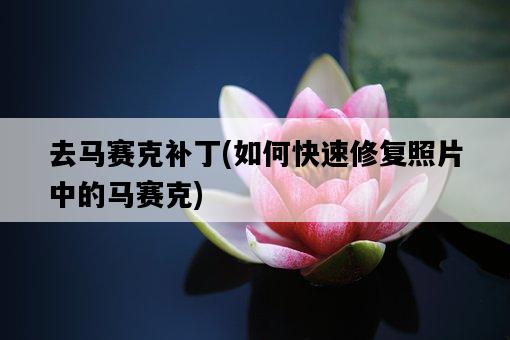 去馬賽克補丁，如何快速修復照片中的馬賽克-圖1