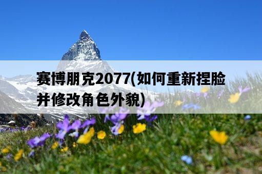 賽博朋克2077，如何重新捏臉并修改角色外貌-圖1