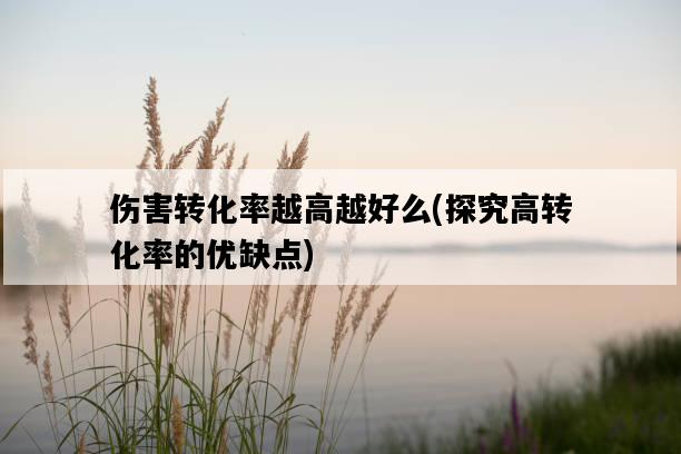 傷害轉化率越高越好么，探究高轉化率的優缺點-圖1