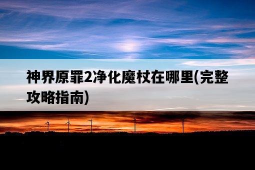神界原罪2凈化魔杖在哪里,完整攻略指南-圖1 神界原罪2凈化魔杖在哪里,完整攻略指南-圖1