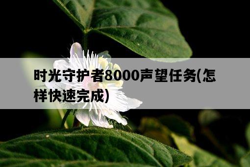 時光守護者8000聲望任務，怎樣快速完成-圖1