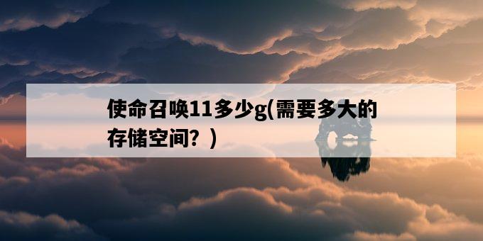 使命召喚11多少g，需要多大的存儲空間？-圖1