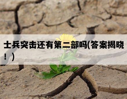士兵突擊還有第二部嗎，答案揭曉！-圖1