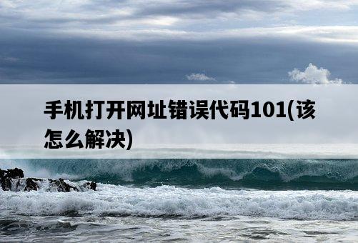 手機打開網址錯誤代碼101，該怎么解決-圖1