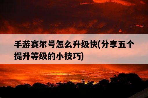手游賽爾號怎么升級快，分享五個提升等級的小技巧-圖1