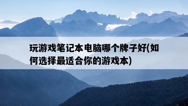 玩游戲筆記本電腦哪個牌子好，如何選擇最適合你的游戲本-圖1