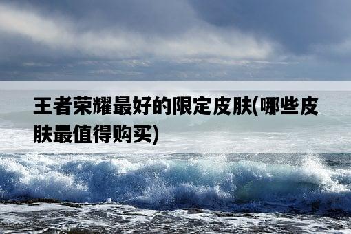 王者榮耀最好的限定皮膚，哪些皮膚最值得購買-圖1