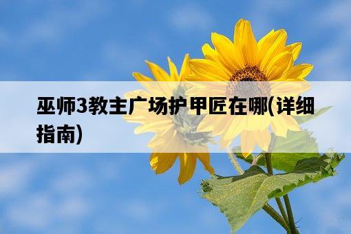 巫師3教主廣場護甲匠在哪，詳細指南-圖1