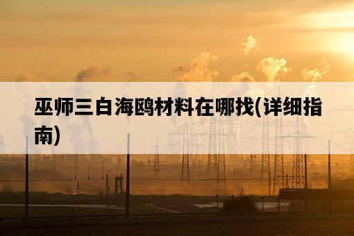 巫師三白海鷗材料在哪找，詳細指南-圖1