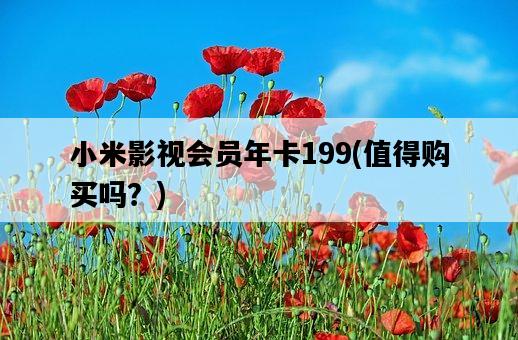 小米影視會員年卡199,值得購買嗎?-圖1 小米影視會員年卡199,值得購買嗎?-圖1