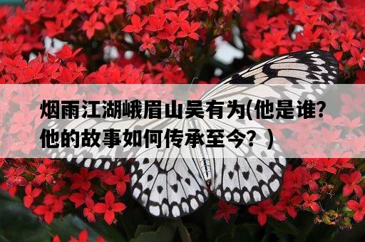 煙雨江湖峨眉山吳有為,他是誰?他的故事如何傳承至今?-圖1 煙雨江湖峨眉山吳有為,他是誰?他的故事如何傳承至今?-圖1