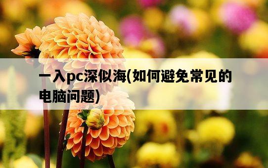 一入pc深似海，如何避免常見的電腦問題-圖1