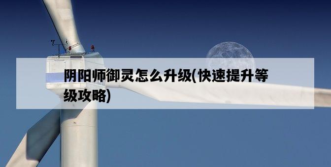陰陽師御靈怎么升級，快速提升等級攻略-圖1