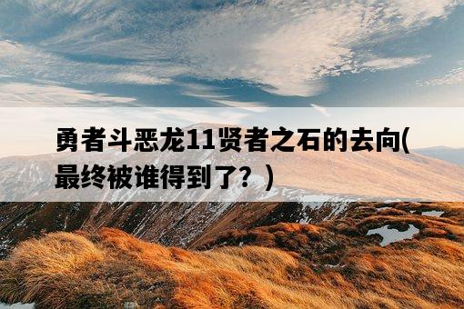 勇者斗惡龍11賢者之石的去向，最終被誰得到了？-圖1