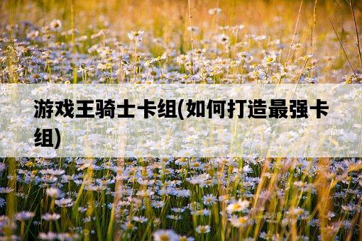游戲王騎士卡組，如何打造最強卡組-圖1