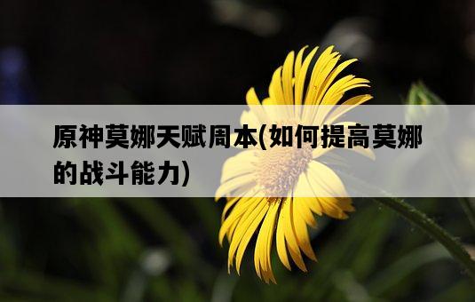 原神莫娜天賦周本，如何提高莫娜的戰斗能力-圖1