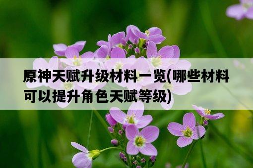 原神天賦升級材料一覽，哪些材料可以提升角色天賦等級-圖1