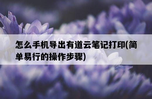 怎么手機導出有道云筆記打印，簡單易行的操作步驟-圖1