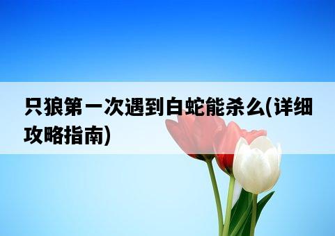 只狼第一次遇到白蛇能殺么,詳細攻略指南-圖1 只狼第一次遇到白蛇能殺么,詳細攻略指南-圖1