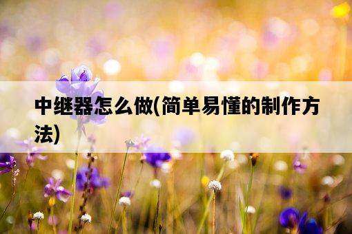 中繼器怎么做，簡單易懂的制作方法-圖1